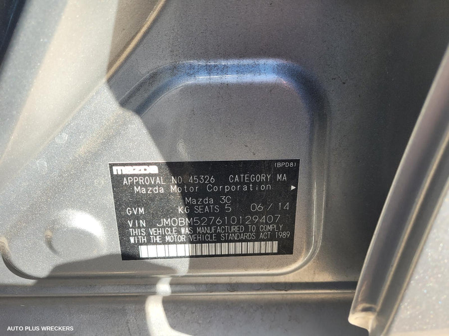 2015 Mazda 3 Bootlid Tailgate