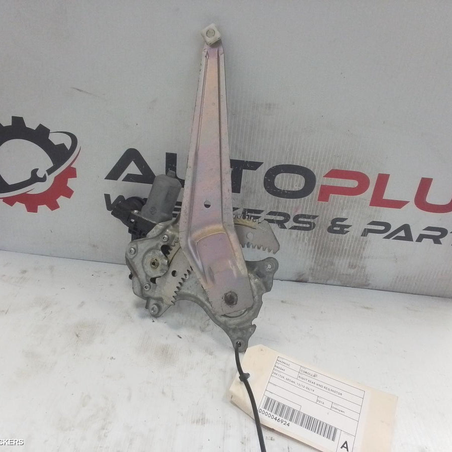 2013-2019 Toyota Corolla Right Rear Wnd Reg Motor