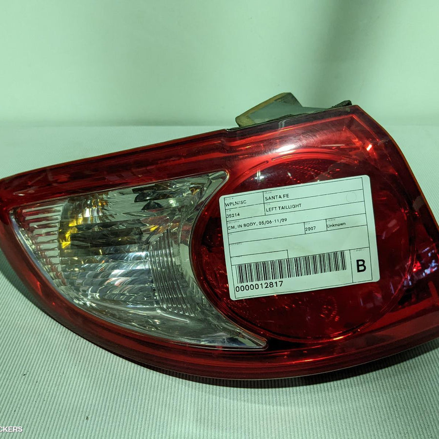 2007 Hyundai Santa Fe Left Taillight