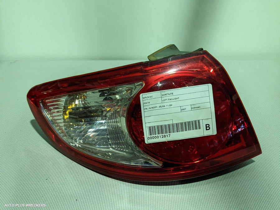 2007 Hyundai Santa Fe Left Taillight