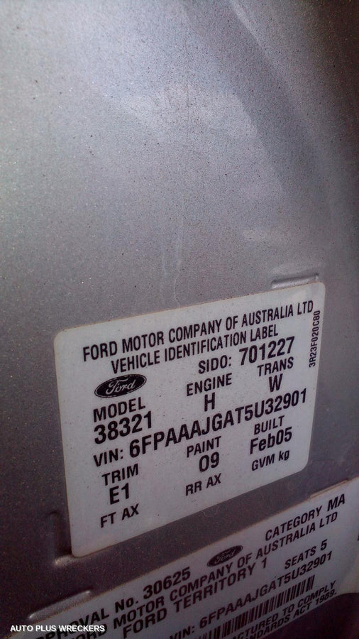 2005 Ford Territory Bonnet