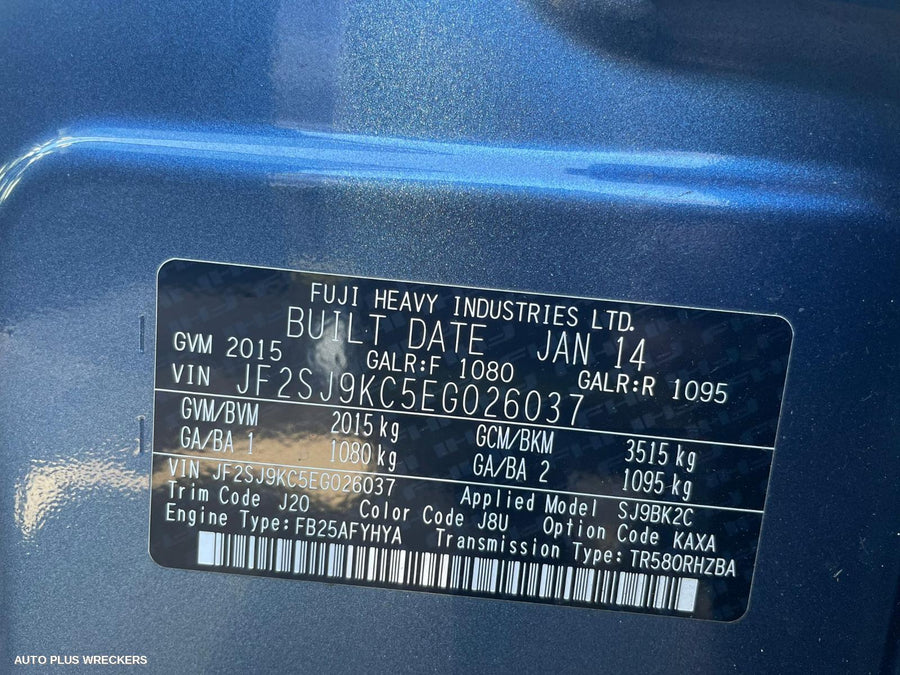 2014 Subaru Forester Right Driveshaft