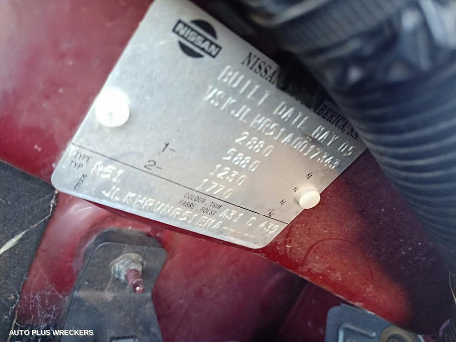 2006 Nissan Pathfinder Left Rear Door Sliding