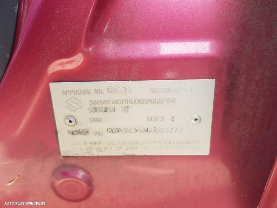 2013 Suzuki Alto Bootlid Tailgate