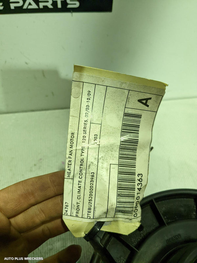 2003 Toyota Prado Heater Fan Motor