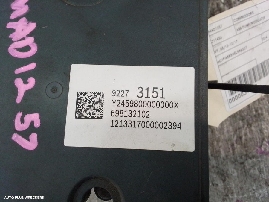 2013-2017 Holden Commodore Abs Pump Modulator