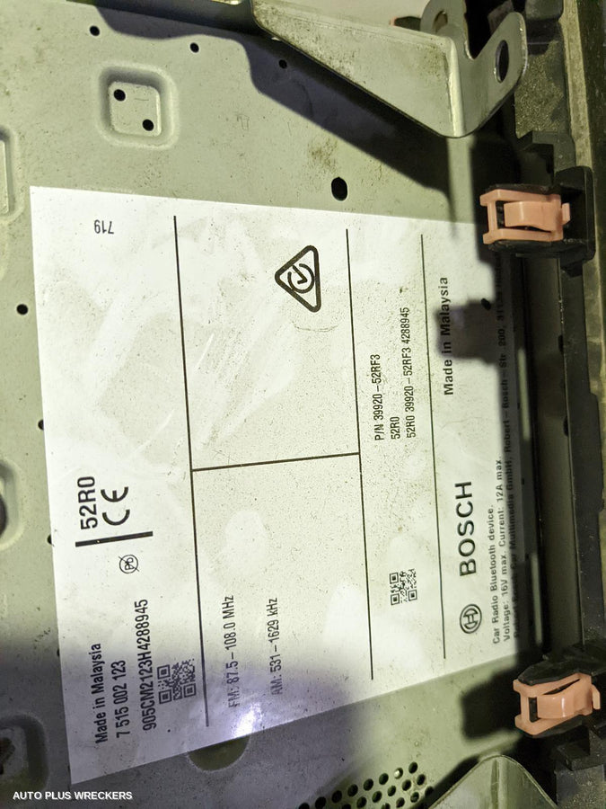 2017 Suzuki Swift Radio Cd Dvd Sat Tv