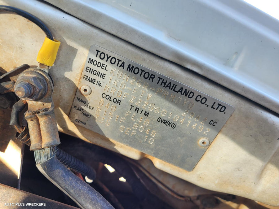 2010 TOYOTA HILUX HEATER FAN MOTOR