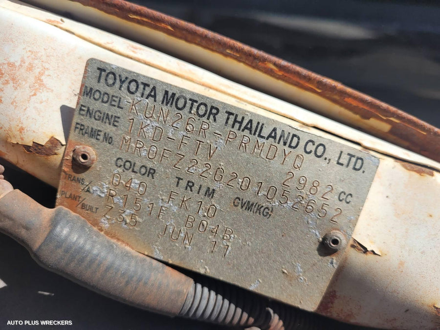 2011 Toyota Hilux Door Trim