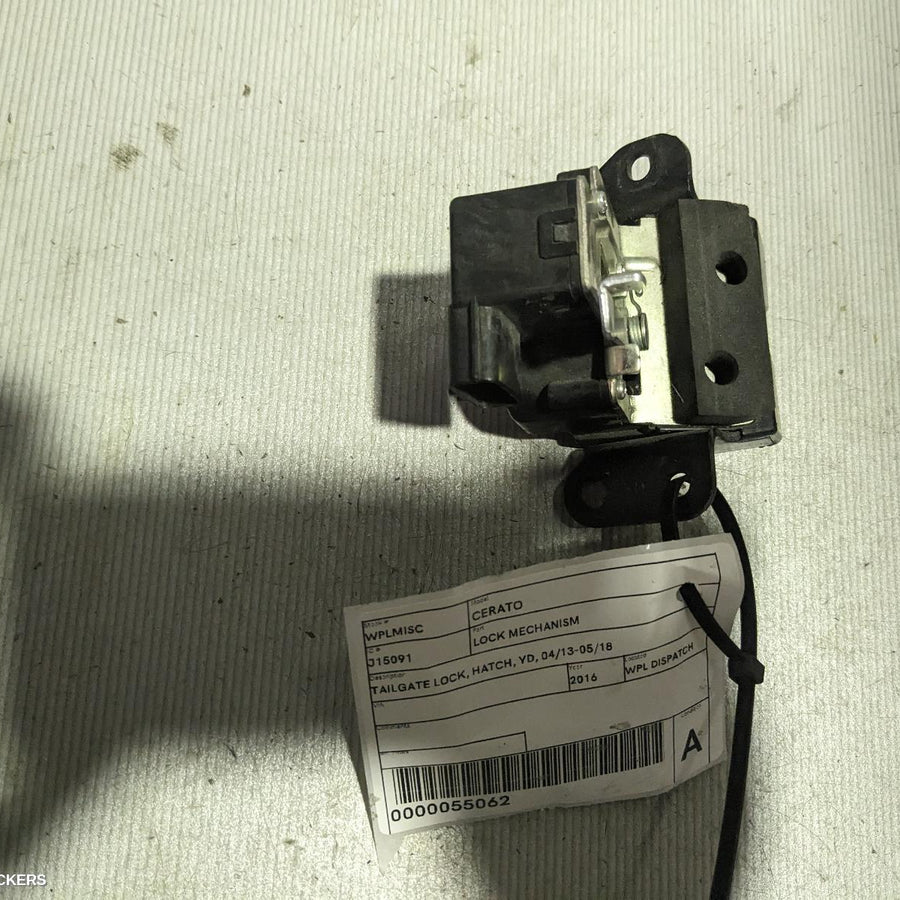 2016 Kia Cerato Door Boot Gate Lock