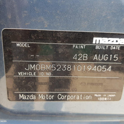 2016 MAZDA 3 SEATBELT STALK