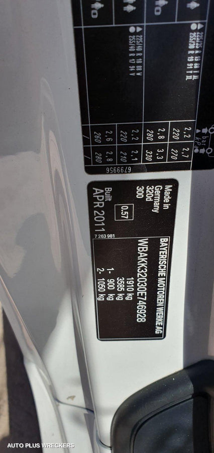 2012 Bmw 3 Series Left Door Mirror