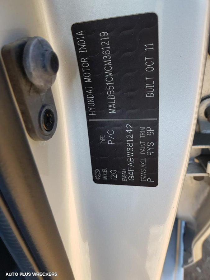 2012 HYUNDAI I20 DOOR BOOT GATE LOCK
