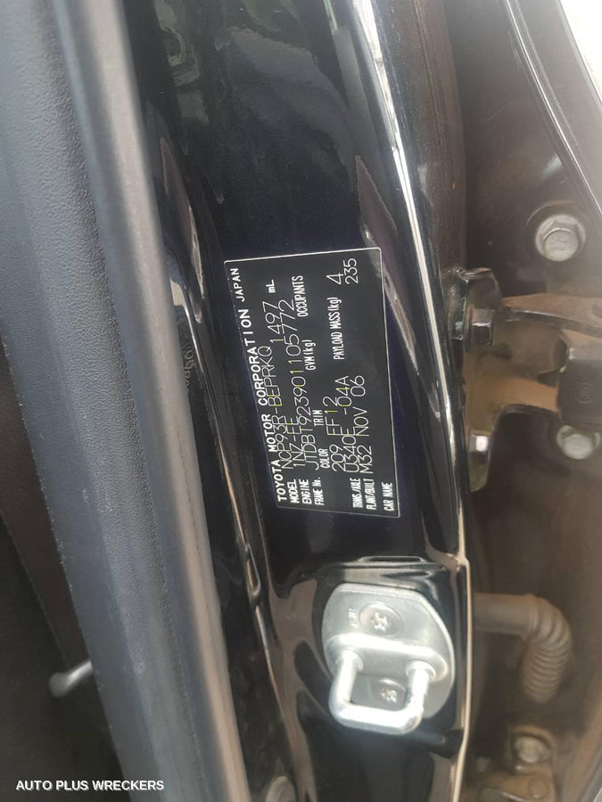 2006 Toyota Yaris Left Front Window Reg Motor