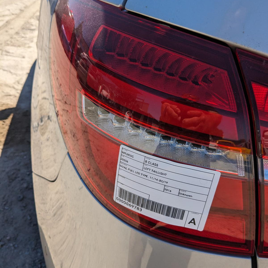 2016 Mercedes B Class Left Taillight
