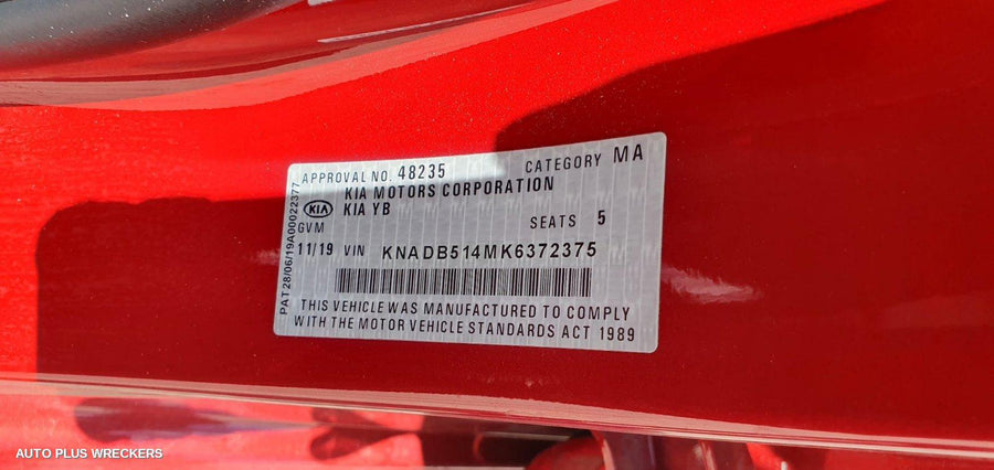 2019 Kia Rio Instrument Cluster