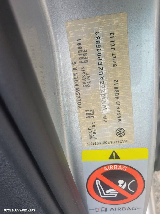 2013 Volkswagen Golf Abs Pump Modulator