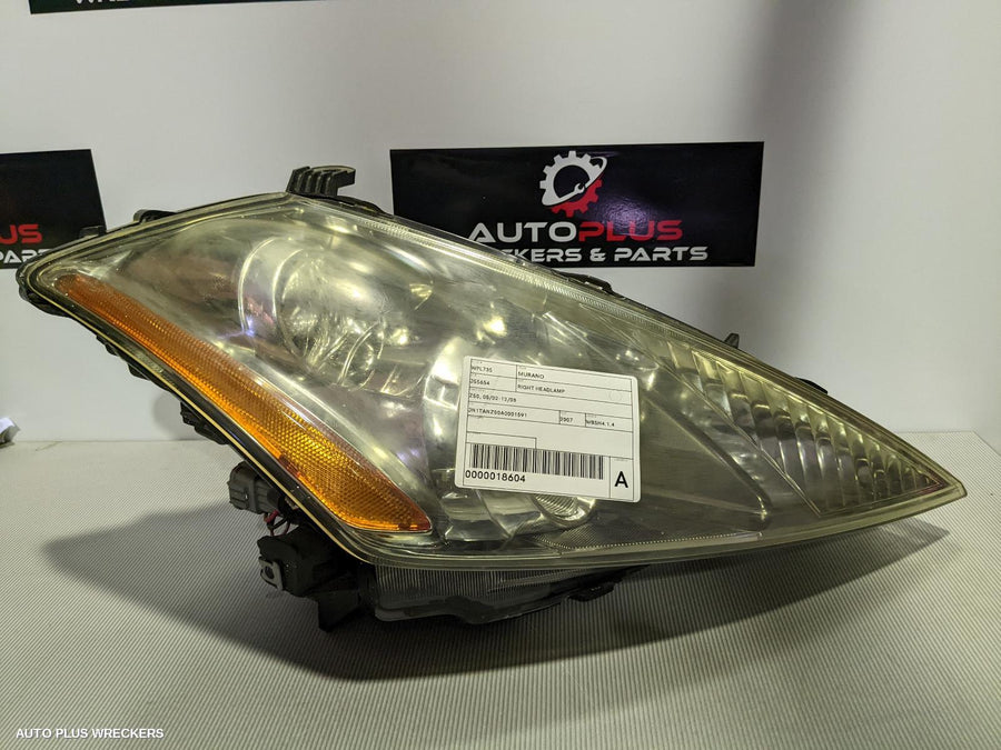 2007 Nissan Murano Right Headlamp
