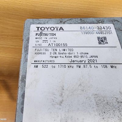 2017-2021 Toyota Camry Radio Cd Dvd Sat Tv