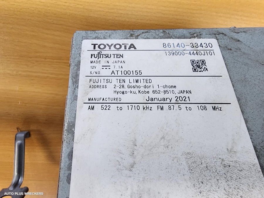 2017-2021 Toyota Camry Radio Cd Dvd Sat Tv