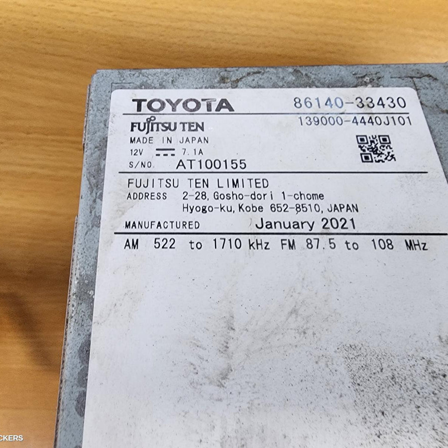 2017-2021 Toyota Camry Radio Cd Dvd Sat Tv
