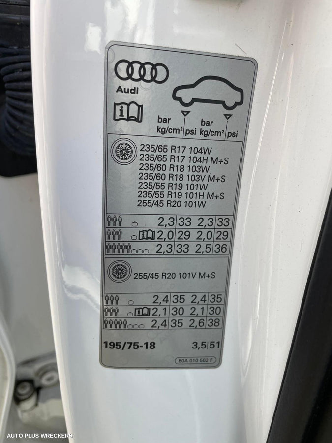 2018 Audi Q5 Left Driveshaft