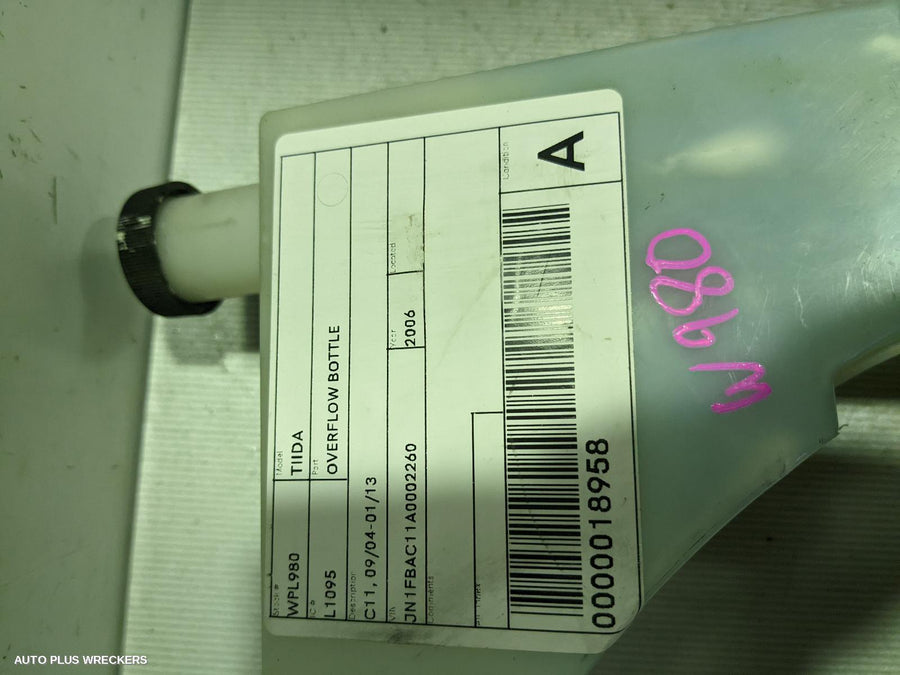 2006 NISSAN TIIDA OVERFLOW BOTTLE