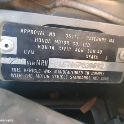 2006-2011 Honda Civic Right Front Door Window