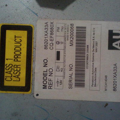 2006-2014 Subaru Tribeca Radio Cd Dvd Sat Tv