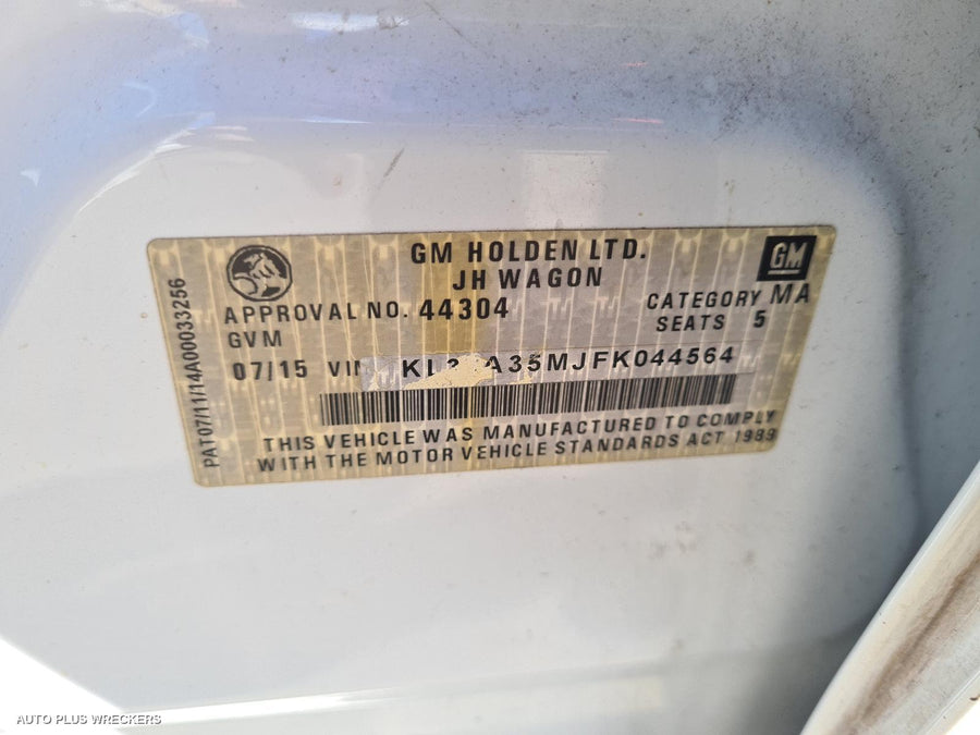 2015 Holden Cruze Right Taillight