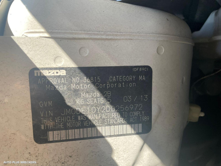 2013 Mazda 2 Left Taillight