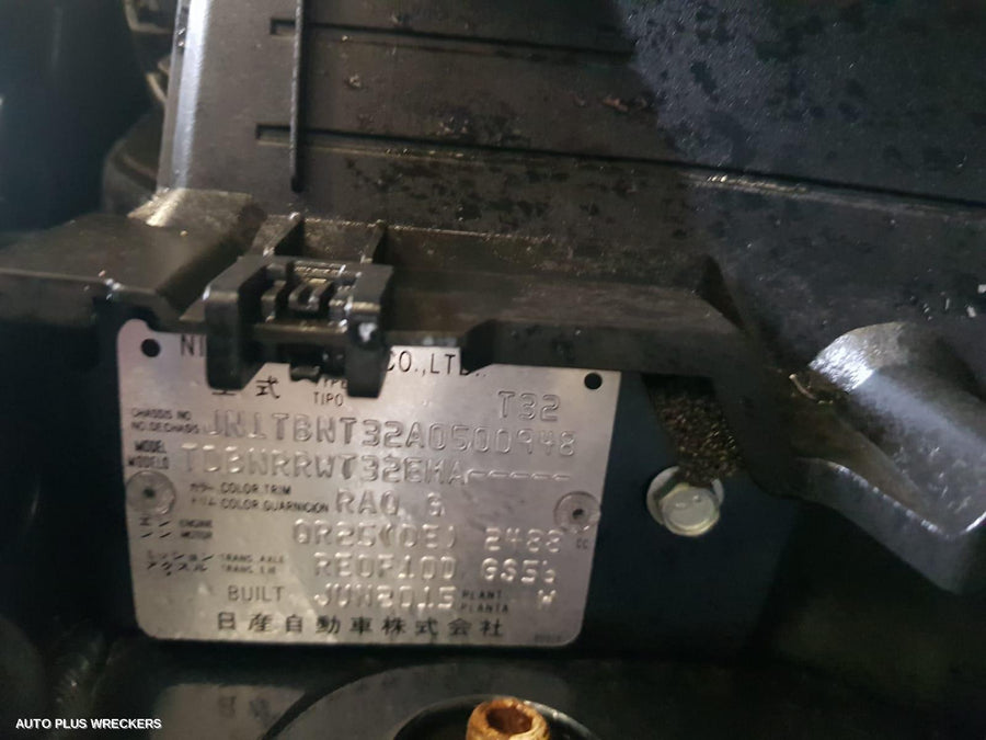 2015 Nissan Xtrail Pwr Dr Wind Switch