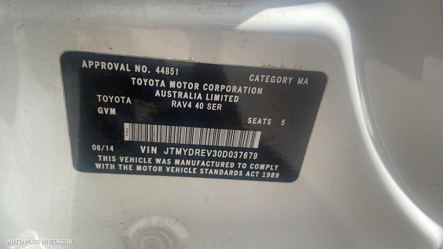 2014 Toyota Rav4 Seatbelt Stalk