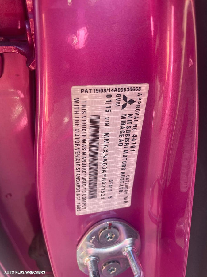 2015 Mitsubishi Mirage Left Guard