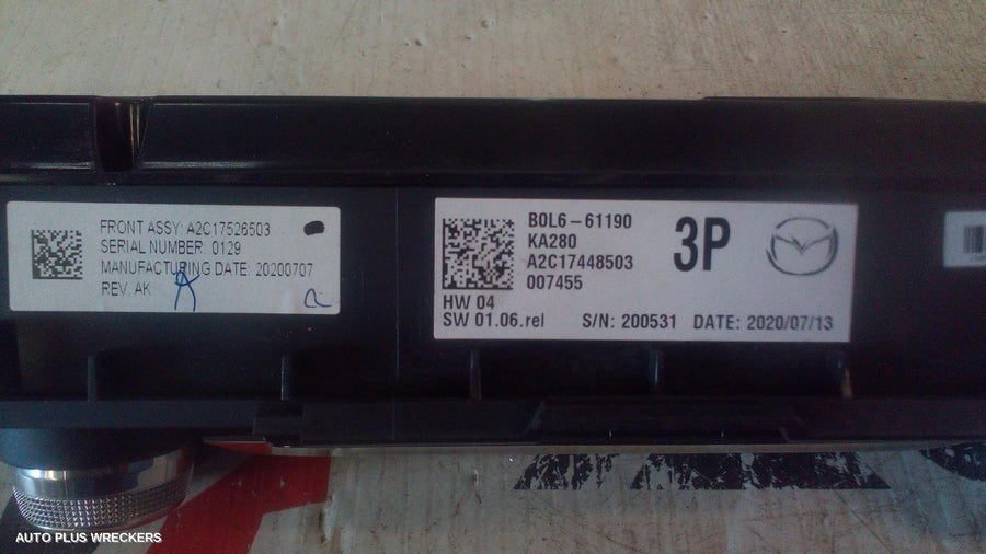 2021 Mazda 3 Heater Ac Controls