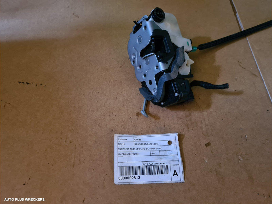 2013 Holden Cruze Door Boot Gate Lock