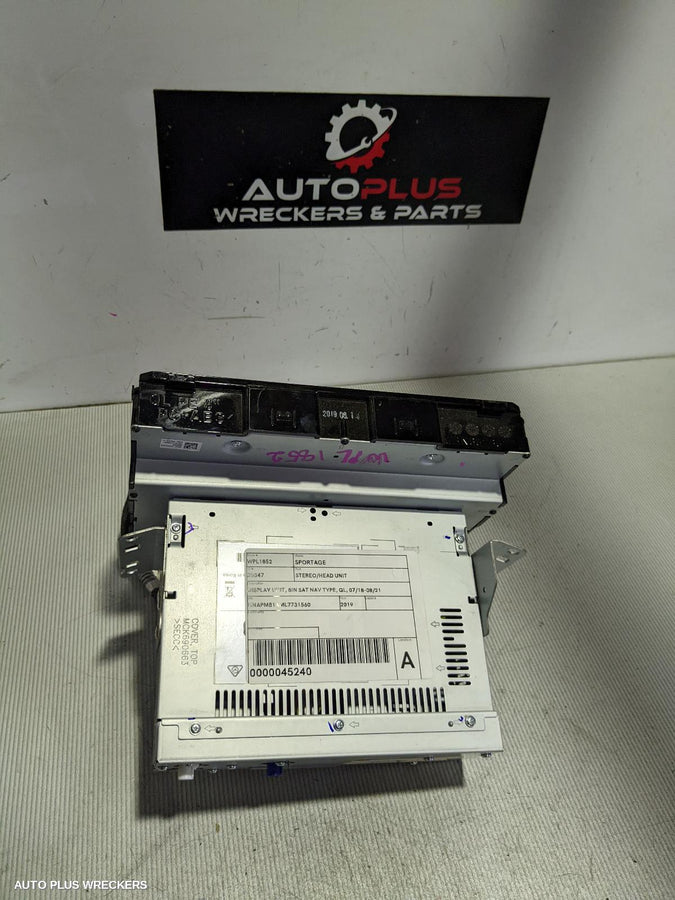 2019 Kia Sportage Radio Cd Dvd Sat Tv