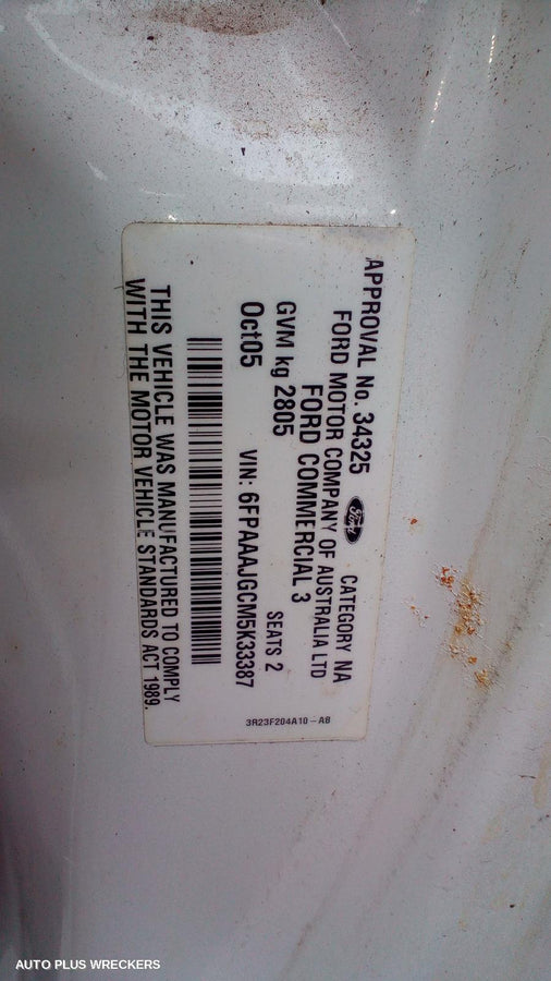 2006 Ford Falcon Steering Box Rack