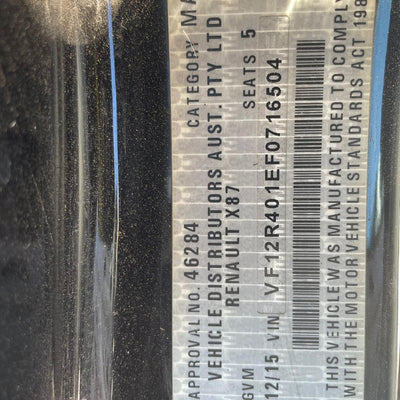 2015 Renault Captur Right Door Mirror