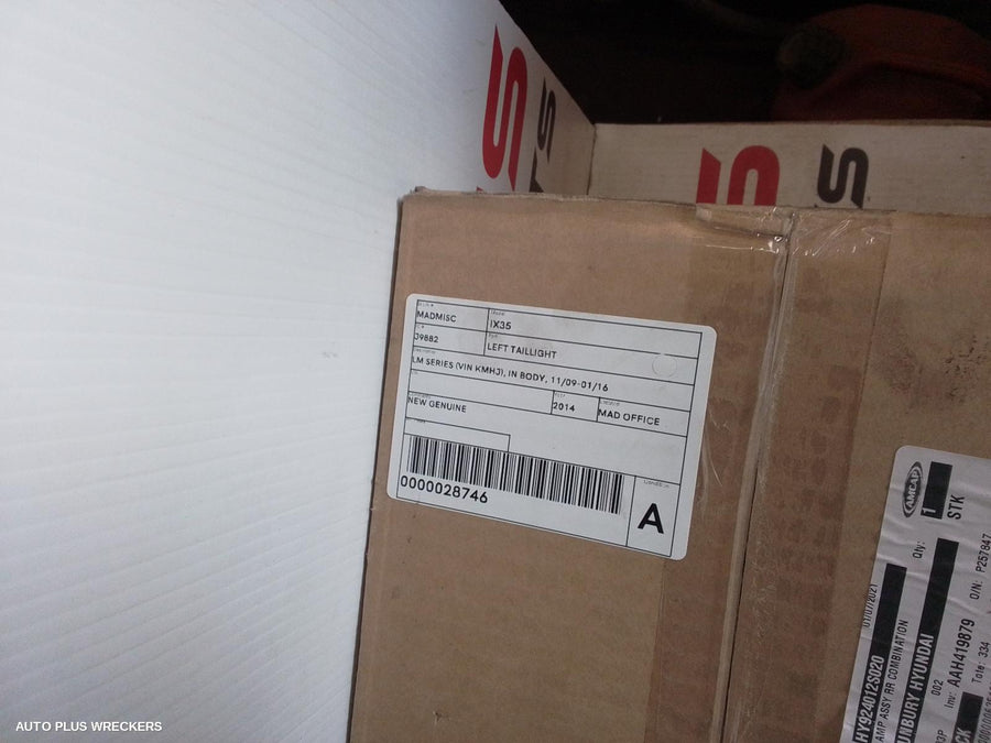 2014 Hyundai Ix35 Left Taillight