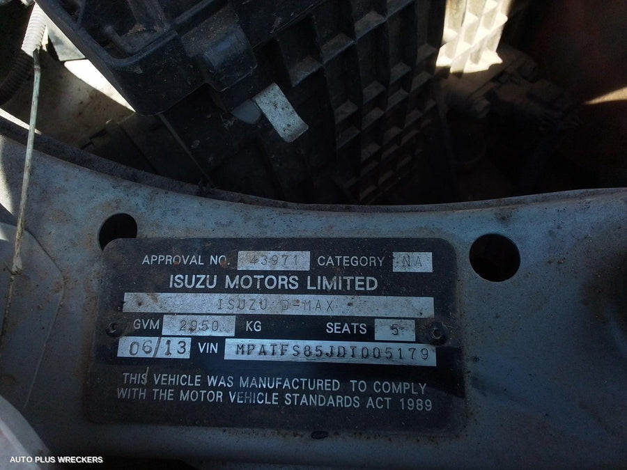 2013 Isuzu Dmax Steering Box Rack