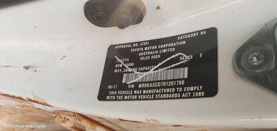 2017 Toyota Hilux Headrest