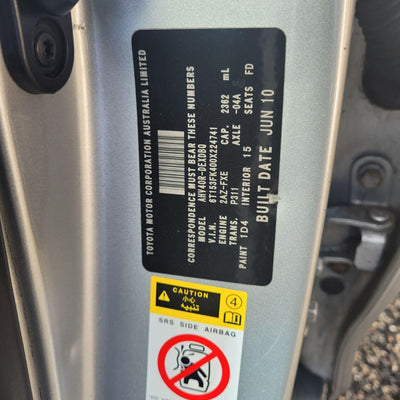 2010 Toyota Camry Rear Garnish