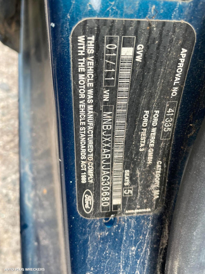 2012 Ford Fiesta Rear Bumper