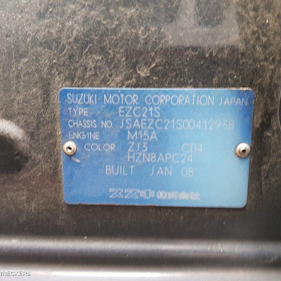 2008 SUZUKI SWIFT DOOR BOOT GATE LOCK