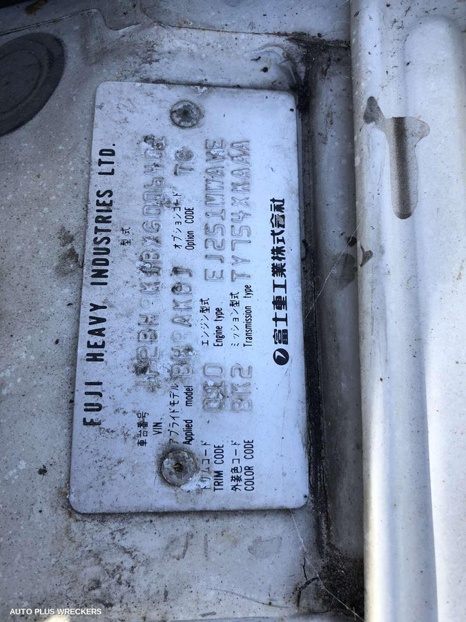 1999 Subaru Outback Right Taillight