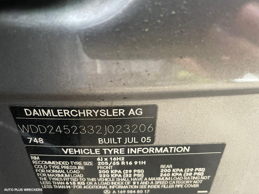 2006 Mercedes B Class Right Headlamp