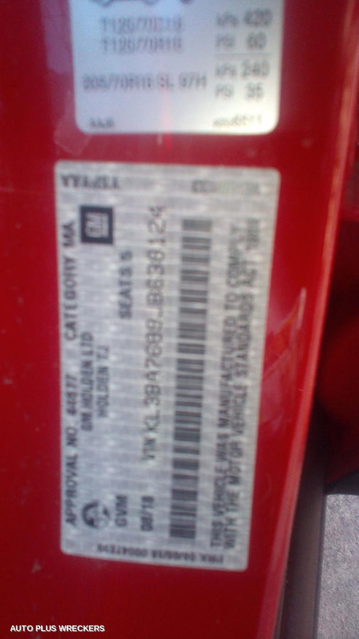 2018 Holden Trax Radio Cd Dvd Sat Tv