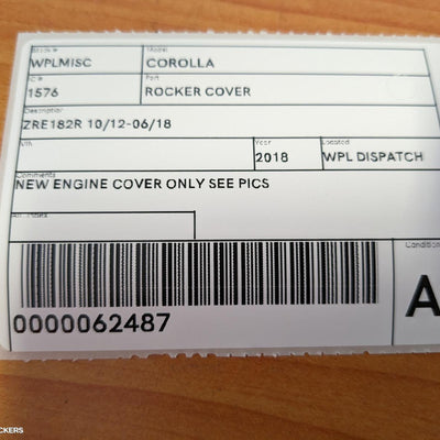 2018 Toyota Corolla Rocker Assy Cover