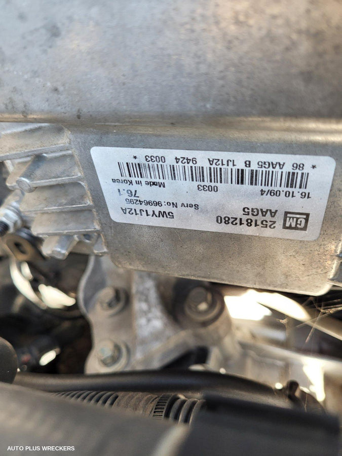 2010 Holden Cruze Trans Gearbox